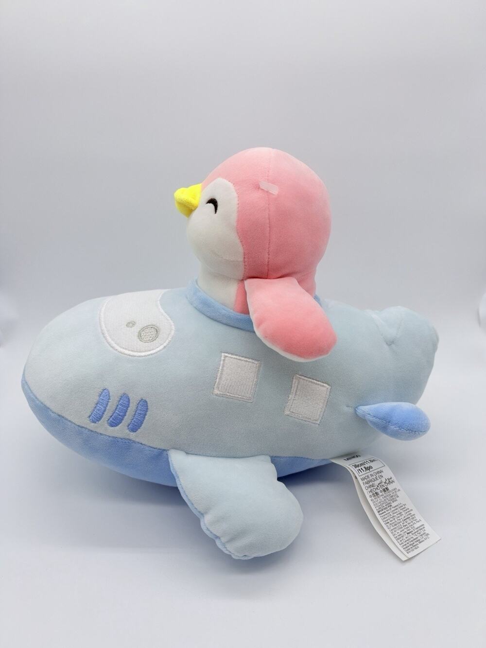 Miniso Life Penguin Airplane Plush Toy Pink Blue Soft Travel Series 11.8"
